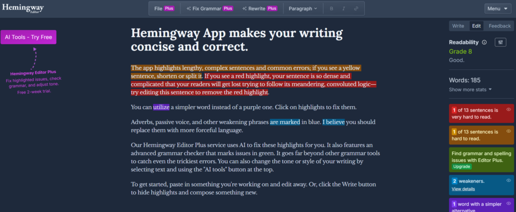 Hemingway Editor