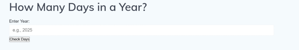 How Many Days in a Year?