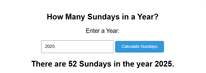 How Many Sundays in a Year